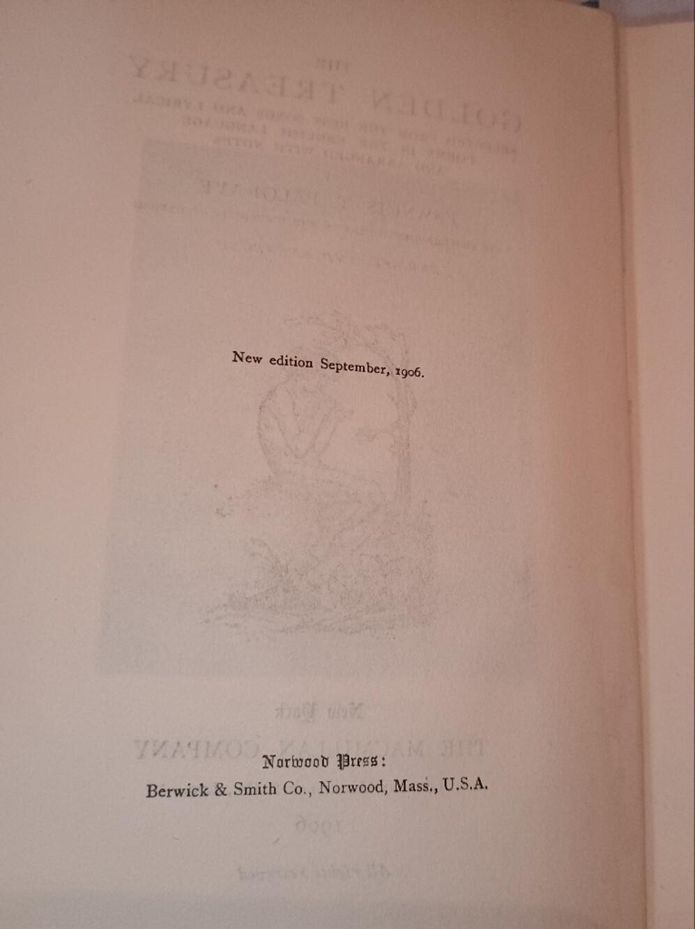 1906 THE GOLDEN TREASURY OF SONGS AND LYRICS FRANCIS T PALGRAVE 1st & 2nd Series - Picture 7 of 14